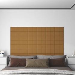 Wandpaneele 12 Stk. Braun 30x15 cm Samt 0,54 m²
