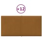 Wandpaneele 12 Stk. Braun 30x15 cm Samt 0,54 m² Wandpaneele 12 Stk. Braun 30x15 cm Samt 0,54 m²