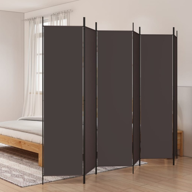 vidaXL 6-tlg. Paravent Braun 300x200 cm Stoff vidaXL 6-tlg. Paravent Braun 300x200 cm Stoff