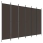 vidaXL 6-tlg. Paravent Braun 300x200 cm Stoff vidaXL 6-tlg. Paravent Braun 300x200 cm Stoff