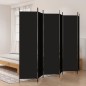 vidaXL 6-tlg. Paravent Schwarz 300x200 cm Stoff vidaXL 6-tlg. Paravent Schwarz 300x200 cm Stoff