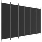 vidaXL 6-tlg. Paravent Schwarz 300x200 cm Stoff vidaXL 6-tlg. Paravent Schwarz 300x200 cm Stoff
