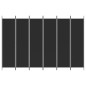 vidaXL 6-tlg. Paravent Schwarz 300x200 cm Stoff vidaXL 6-tlg. Paravent Schwarz 300x200 cm Stoff