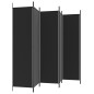 vidaXL 6-tlg. Paravent Schwarz 300x200 cm Stoff vidaXL 6-tlg. Paravent Schwarz 300x200 cm Stoff