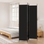vidaXL 3-tlg. Paravent Schwarz 150x220 cm Stoff vidaXL 3-tlg. Paravent Schwarz 150x220 cm Stoff