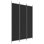 vidaXL 3-tlg. Paravent Schwarz 150x220 cm Stoff vidaXL 3-tlg. Paravent Schwarz 150x220 cm Stoff