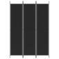 vidaXL 3-tlg. Paravent Schwarz 150x220 cm Stoff vidaXL 3-tlg. Paravent Schwarz 150x220 cm Stoff
