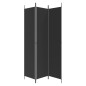 vidaXL 3-tlg. Paravent Schwarz 150x220 cm Stoff vidaXL 3-tlg. Paravent Schwarz 150x220 cm Stoff