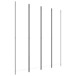 vidaXL 4-tlg. Paravent Weiß 200x220 cm Stoff