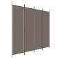 vidaXL 4-tlg. Paravent Anthrazit 200x220 cm Stoff vidaXL 4-tlg. Paravent Anthrazit 200x220 cm Stoff