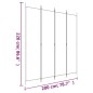 vidaXL 4-tlg. Paravent Anthrazit 200x220 cm Stoff vidaXL 4-tlg. Paravent Anthrazit 200x220 cm Stoff