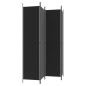 vidaXL 4-tlg. Paravent Schwarz 200x220 cm Stoff vidaXL 4-tlg. Paravent Schwarz 200x220 cm Stoff