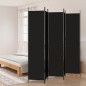 vidaXL 5-tlg. Paravent Schwarz 250x220 cm Stoff vidaXL 5-tlg. Paravent Schwarz 250x220 cm Stoff