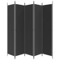 vidaXL 5-tlg. Paravent Schwarz 250x220 cm Stoff vidaXL 5-tlg. Paravent Schwarz 250x220 cm Stoff
