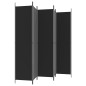 vidaXL 5-tlg. Paravent Schwarz 250x220 cm Stoff vidaXL 5-tlg. Paravent Schwarz 250x220 cm Stoff