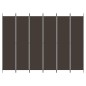 vidaXL 6-tlg. Paravent Braun 300x220 cm Stoff vidaXL 6-tlg. Paravent Braun 300x220 cm Stoff