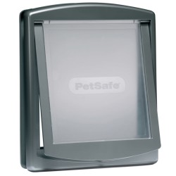 PetSafe Haustiertür 2-Wege 777 Groß 35,6x30,5 cm Silbern