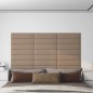 Wandpaneele 12 Stk. Cappuccino-Braun 60x15cm Kunstleder 1,08 m² Wandpaneele 12 Stk. Cappuccino-Braun 60x15cm Kunstleder 1,08 m²