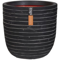 Capi Blumentopf Nature Row Oval 35 x 34 cm Anthrazit KRWZ932