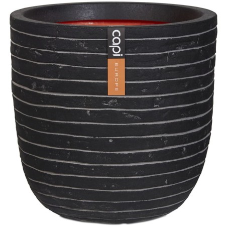 Capi Blumentopf Nature Row Oval 35 x 34 cm Anthrazit KRWZ932