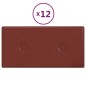 Wandpaneele 12 Stk. Weinrot 30x15 cm Kunstleder 0,54 m² Wandpaneele 12 Stk. Weinrot 30x15 cm Kunstleder 0,54 m²