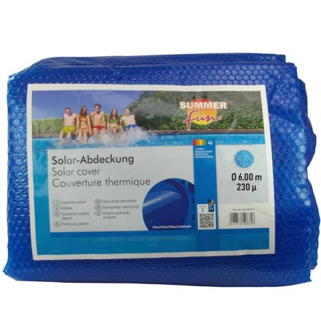 Summer Fun Sommer Poolabdeckung Solar Rund 600 cm PE Blau
