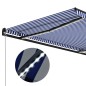 vidaXL Markise Manuell Einziehbar mit LED 300x250 cm Blau & Weiß vidaXL Markise Manuell Einziehbar mit LED 300x250 cm Blau & Weiß