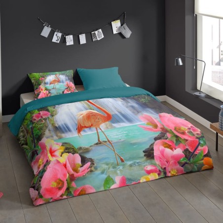 Pure Bettwäsche-Set FLAMINGO 200x200/220 cm