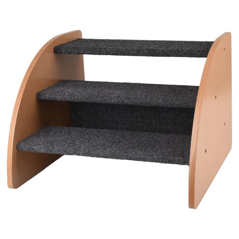 FLAMINGO Hundetreppe Karpi 41,5x38,5x30 cm Grau FLAMINGO Hundetreppe Karpi 41,5x38,5x30 cm Grau