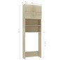 vidaXL Waschmaschinenschrank Sonoma-Eiche 64x25,5x190 cm Holzwerkstoff vidaXL Waschmaschinenschrank Sonoma-Eiche 64x25,5x190 cm Holzwerkstoff