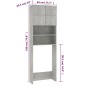 vidaXL Waschmaschinenschrank Betongrau 64x25,5x190 cm Holzwerkstoff vidaXL Waschmaschinenschrank Betongrau 64x25,5x190 cm Holzwerkstoff