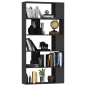 vidaXL Bücherregal/Raumteiler Schwarz 80x24x159 cm Holzwerkstoff vidaXL Bücherregal/Raumteiler Schwarz 80x24x159 cm Holzwerkstoff