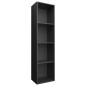 vidaXL Bücherregal/TV-Schrank Schwarz 36x30x143 cm Holzwerkstoff vidaXL Bücherregal/TV-Schrank Schwarz 36x30x143 cm Holzwerkstoff