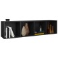 vidaXL Bücherregal/TV-Schrank Schwarz 36x30x143 cm Holzwerkstoff vidaXL Bücherregal/TV-Schrank Schwarz 36x30x143 cm Holzwerkstoff