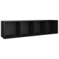 vidaXL Bücherregal/TV-Schrank Schwarz 36x30x143 cm Holzwerkstoff vidaXL Bücherregal/TV-Schrank Schwarz 36x30x143 cm Holzwerkstoff