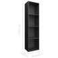 vidaXL Bücherregal/TV-Schrank Schwarz 36x30x143 cm Holzwerkstoff vidaXL Bücherregal/TV-Schrank Schwarz 36x30x143 cm Holzwerkstoff