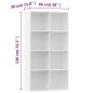 vidaXL Bücherregal/Sideboard Weiß 66×30×130 cm Holzwerkstoff vidaXL Bücherregal/Sideboard Weiß 66×30×130 cm Holzwerkstoff