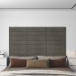 Wandpaneele 12 Stk. Dunkelgrau 60x15 cm Samt 1,08 m² Wandpaneele 12 Stk. Dunkelgrau 60x15 cm Samt 1,08 m²