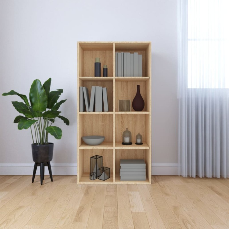 vidaXL Bücherregal/Sideboard Sonoma-Eiche 66×30×130 cm Holzwerkstoff vidaXL Bücherregal/Sideboard Sonoma-Eiche 66×30×130 cm Holzwerkstoff