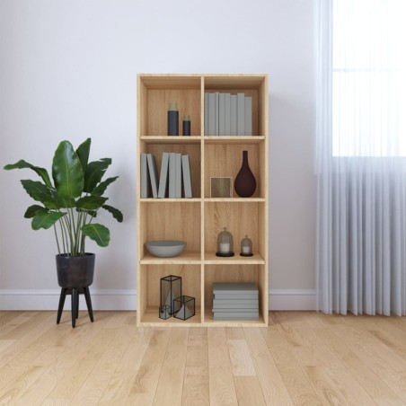 vidaXL Bücherregal/Sideboard Sonoma-Eiche 66×30×130 cm Holzwerkstoff