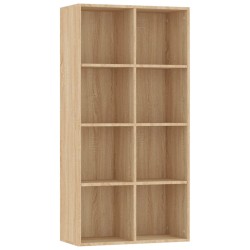 vidaXL Bücherregal/Sideboard Sonoma-Eiche 66×30×130 cm Holzwerkstoff