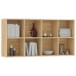 vidaXL Bücherregal/Sideboard Sonoma-Eiche 66×30×130 cm Holzwerkstoff vidaXL Bücherregal/Sideboard Sonoma-Eiche 66×30×130 cm Holzwerkstoff