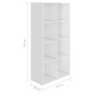 vidaXL Bücherregal/Sideboard Hochglanz-Weiß 66×30×130 cm Holzwerkstoff vidaXL Bücherregal/Sideboard Hochglanz-Weiß 66×30×130 cm Holzwerkstoff