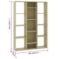 vidaXL Raumteiler/Bücherregal Sonoma-Eiche 100x24x140 cm Holzwerkstoff vidaXL Raumteiler/Bücherregal Sonoma-Eiche 100x24x140 cm Holzwerkstoff