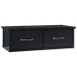 vidaXL Wand-Schubladenregal Hochglanz-Schwarz 60x26x18,5 cm