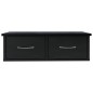 vidaXL Wand-Schubladenregal Hochglanz-Schwarz 60x26x18,5 cm