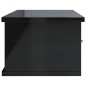 vidaXL Wand-Schubladenregal Hochglanz-Schwarz 60x26x18,5 cm