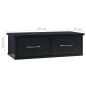 vidaXL Wand-Schubladenregal Hochglanz-Schwarz 60x26x18,5 cm