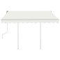 vidaXL Markise Manuell Einziehbar mit Pfosten 3x2,5 m Creme vidaXL Markise Manuell Einziehbar mit Pfosten 3x2,5 m Creme