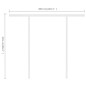 vidaXL Markise Manuell Einziehbar mit Pfosten 3x2,5 m Creme vidaXL Markise Manuell Einziehbar mit Pfosten 3x2,5 m Creme